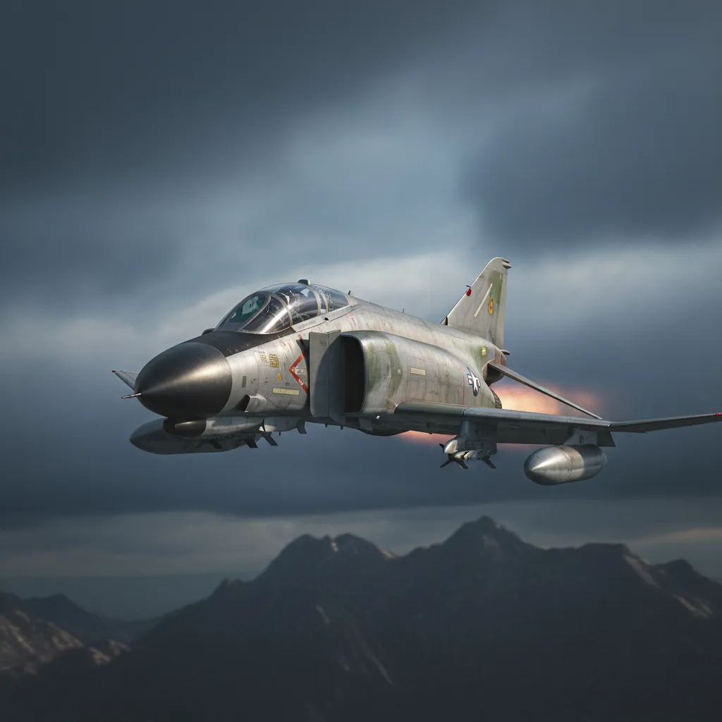 F-4 Phantom II (Multi-role Fighter) — F-4 Phantom II multi-role fighter with early missile capability. Broken Front Tier-1 Air (Fixed-Wing) unit render.