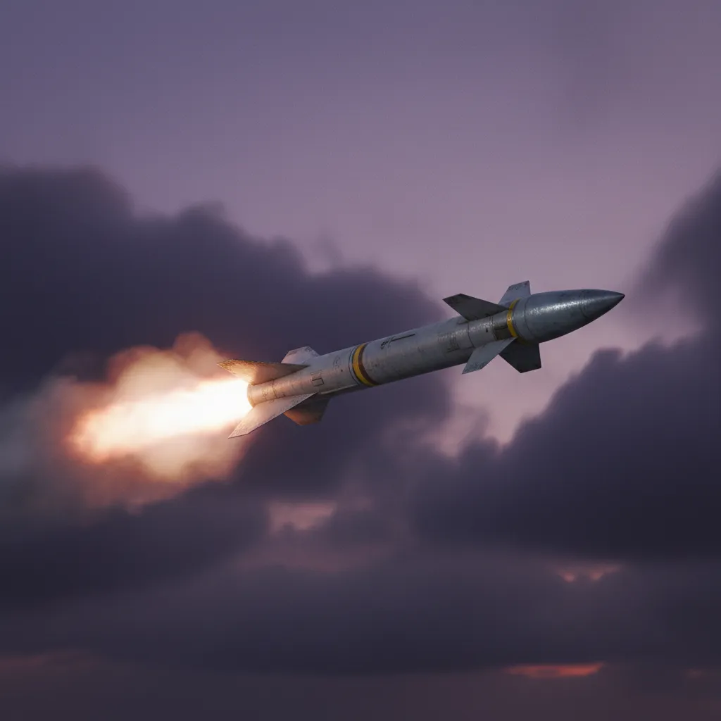 AIM-9 Sidewinder (Early Heat-Seeking) — Heat-Seeking Missile. Broken Front Tier-1 Missiles / Ordnance unit render.