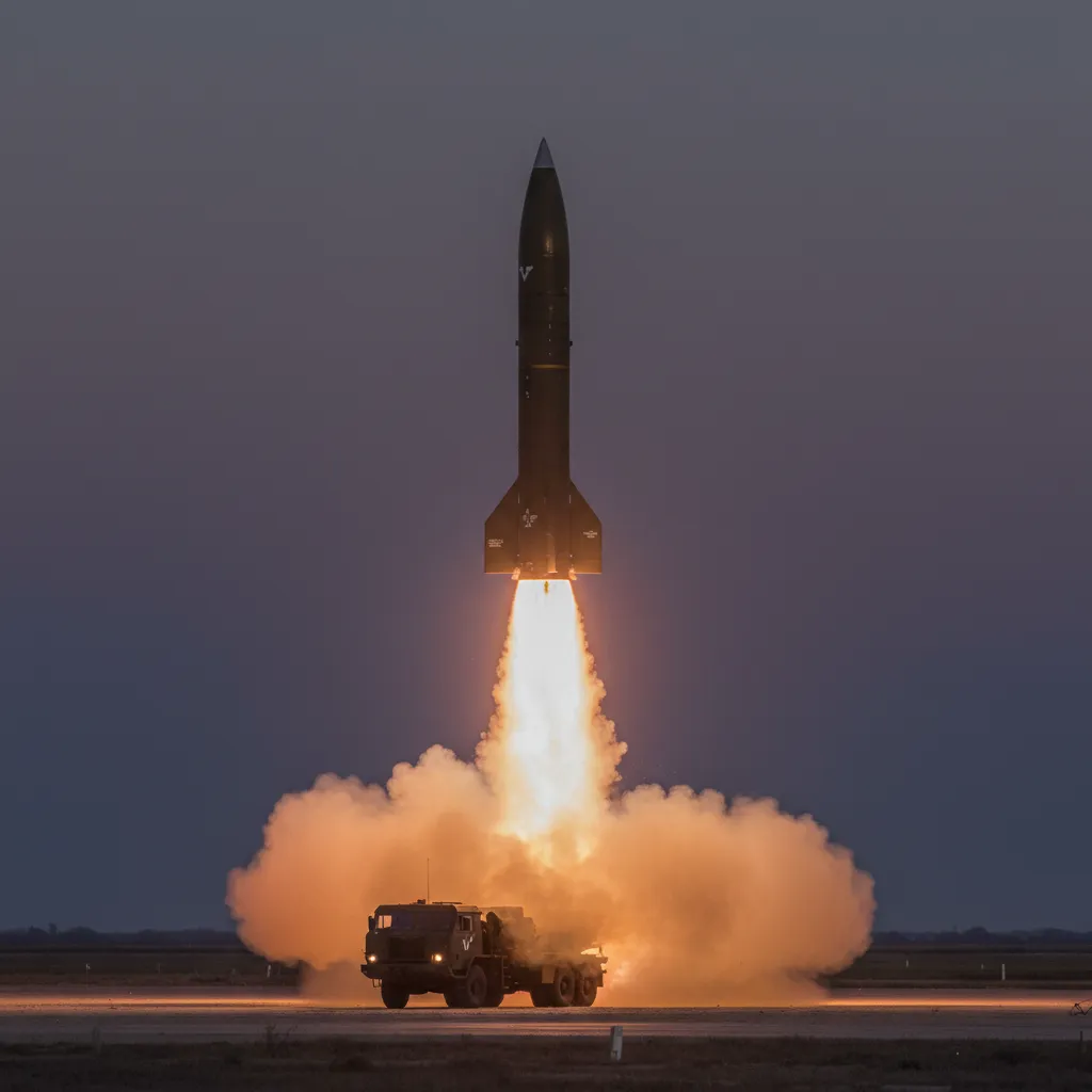 MGM-29 Sergeant (Early SRBM) — MGM-29 Sergeant short-range ballistic missile. Broken Front Tier-1 Missiles / Ordnance unit render.