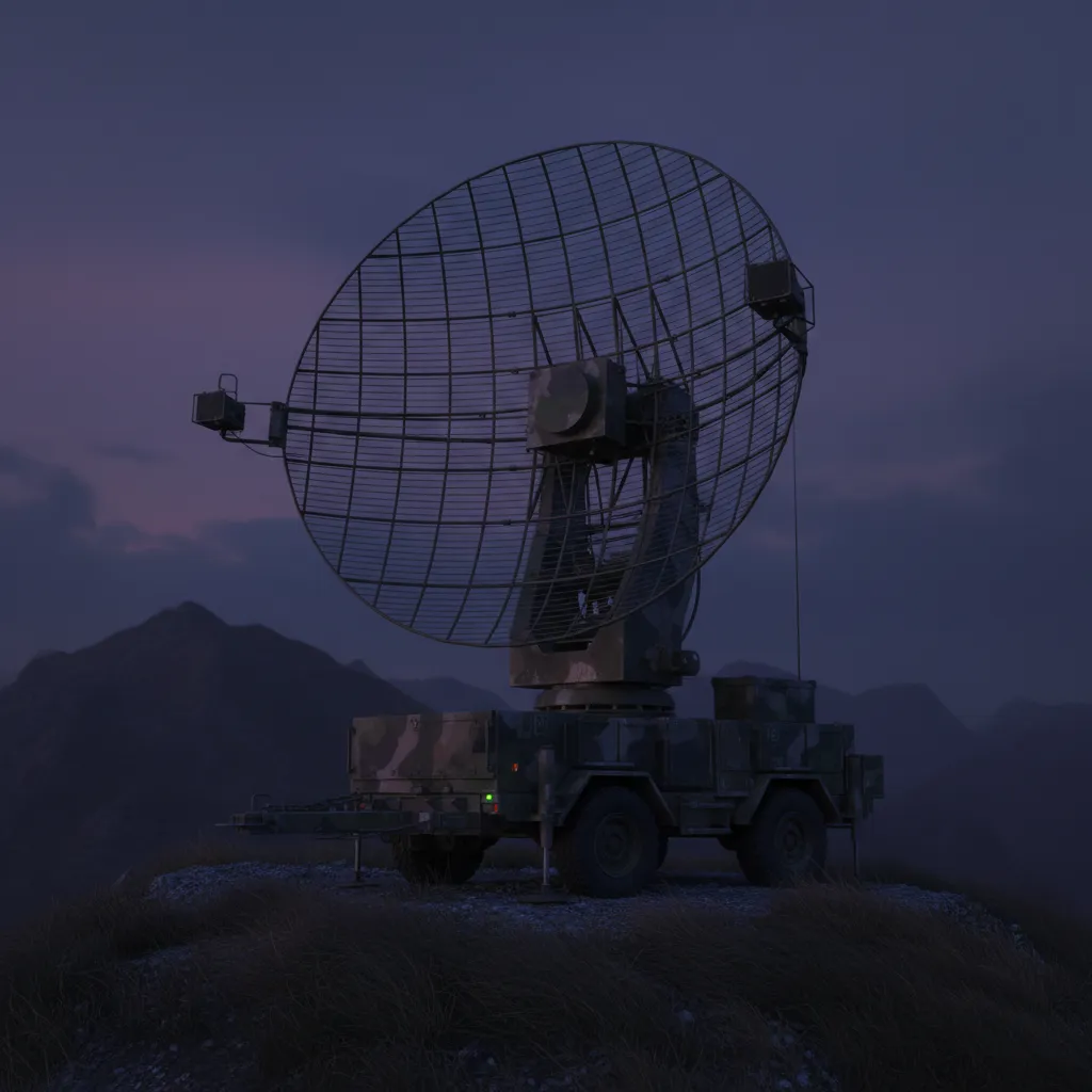 AN/TPS-63 Low-Altitude Radar (Basic Low-Altitude Detection) — AN/TPS-63 S-band radar specialized for detecting low-flying aircraft and helicopters. Broken Front Tier-1 Support / Sensors unit render.