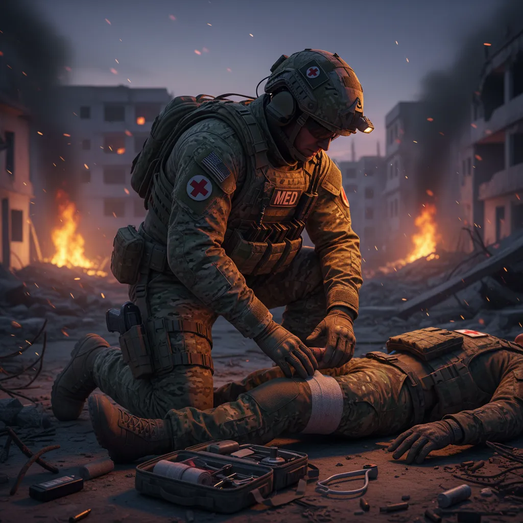 Field Medic (Combat Medic) — Basic field medic with combat medical training. Broken Front Tier-1 Infantry unit render.