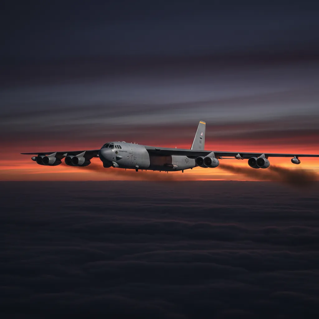 B-52 Hound Dog (Early Cruise Missile Carrier) — B-52 configured to carry AGM-28 Hound Dog cruise missiles. Broken Front Tier-1 Air (Bombers) unit render.