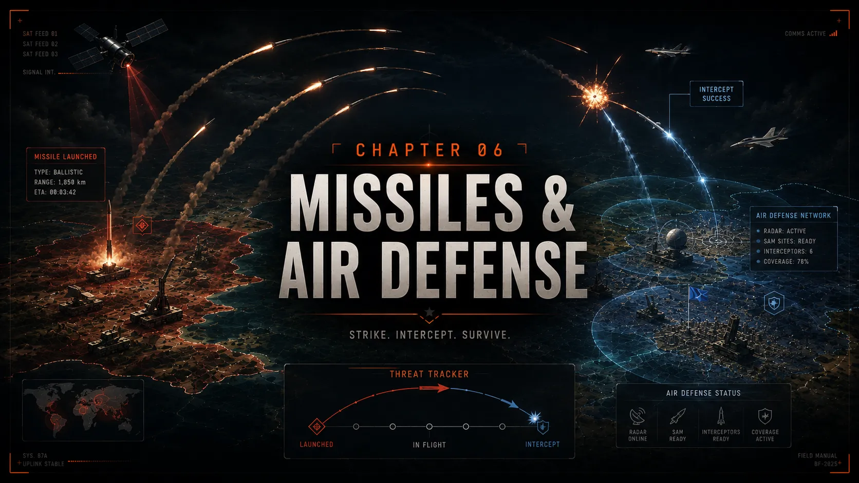 Chapter 06 — Missiles & Air Defense. Strike. Intercept. Survive.