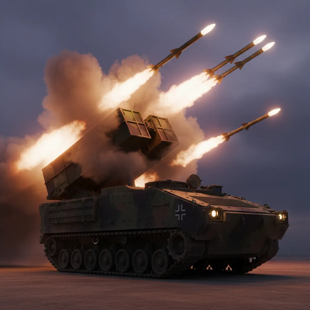 M270 MLRS (Multiple Launch Rocket System) — M270 MLRS with 12-tube rocket launcher. Broken Front Tier-1 Artillery / Launchers unit render.
